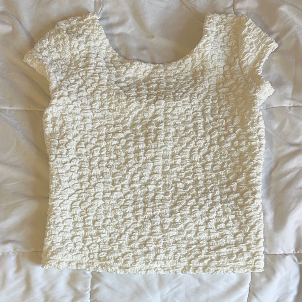 Anthropologie Maeve white Textured Blouse size XXS NWT!!